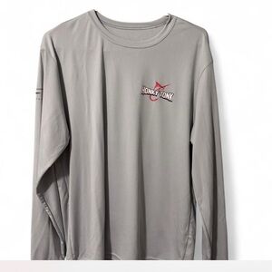 Honky Tonk Manteo NC Scarborough Boatworks Long Sleeve Fishing Shirt Gray Size M
